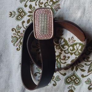 Hollister Brown Leather Belt Size S/P